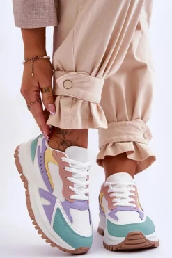 Sneakersy Damskie>Boto Damskie Modne Buty Sportowe Na Platformie Multikolor Georgette