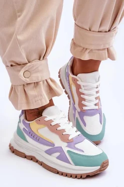 Sneakersy Damskie>Boto Damskie Modne Buty Sportowe Na Platformie Multikolor Georgette