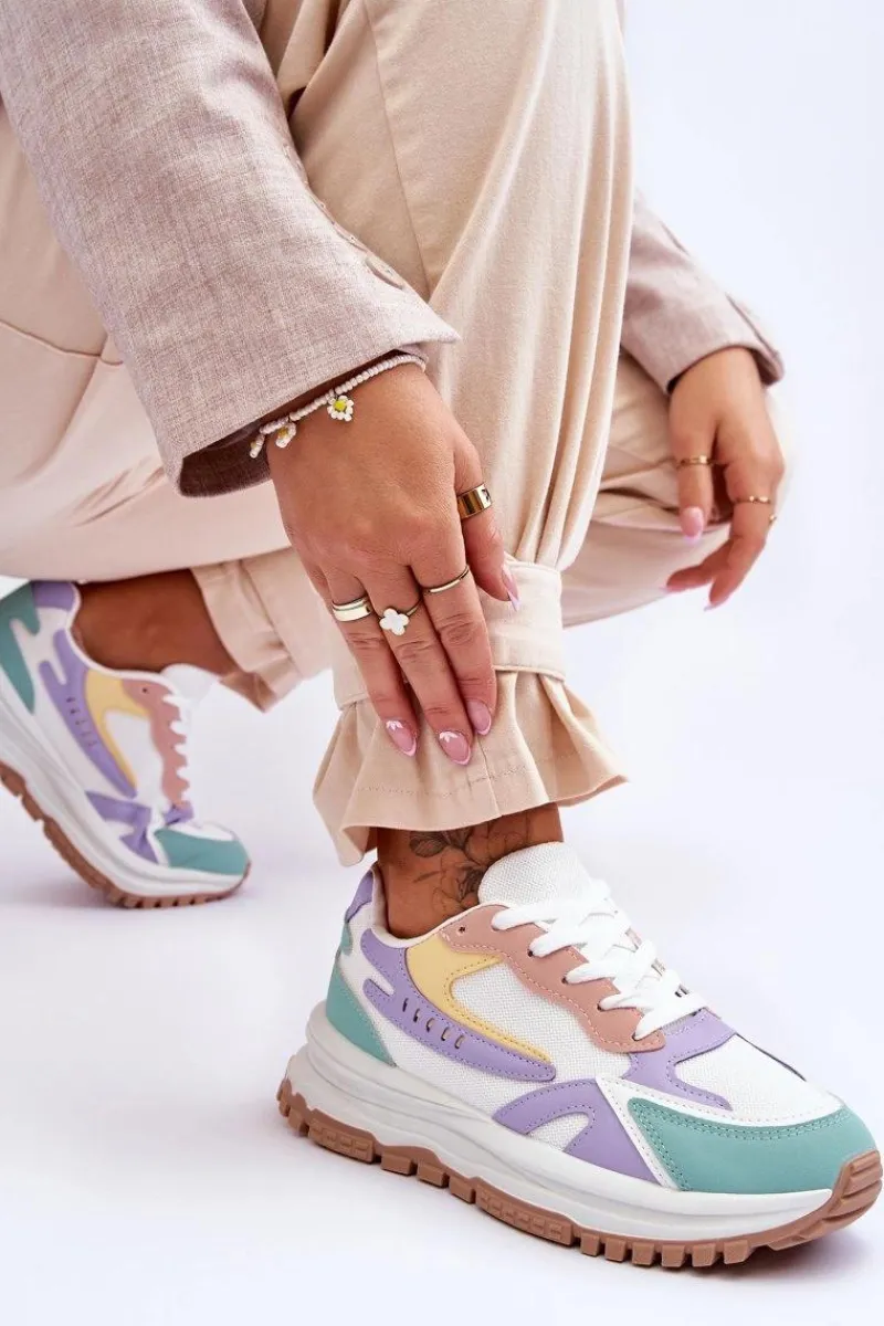 Sneakersy Damskie>Boto Damskie Modne Buty Sportowe Na Platformie Multikolor Georgette