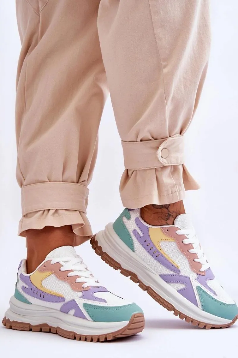 Sneakersy Damskie>Boto Damskie Modne Buty Sportowe Na Platformie Multikolor Georgette