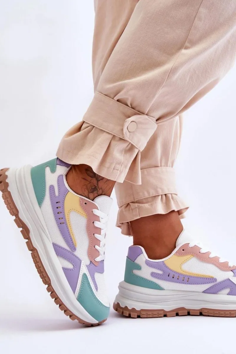 Sneakersy Damskie>Boto Damskie Modne Buty Sportowe Na Platformie Multikolor Georgette