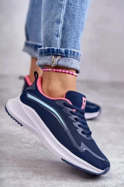 Sale Evento Damskie Modne Buty Sportowe Sneakersy Granatowe Ida