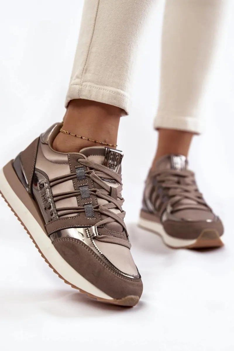 Discount Damskie Modne Buty Sportowe Big Star KK274112 Ciemnoszare Damskie Buty Sportowe Big Star|Sneakersy Damskie