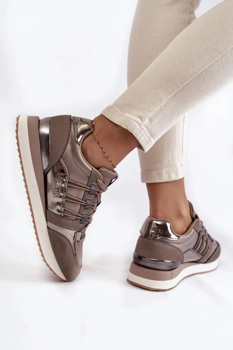 Discount Damskie Modne Buty Sportowe Big Star KK274112 Ciemnoszare Damskie Buty Sportowe Big Star|Sneakersy Damskie