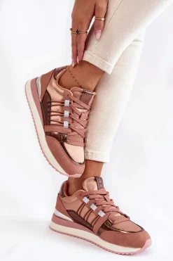 Best Damskie Modne Buty Sportowe Big Star KK274111 Różowe Damskie Buty Sportowe Big Star|Sneakersy Damskie