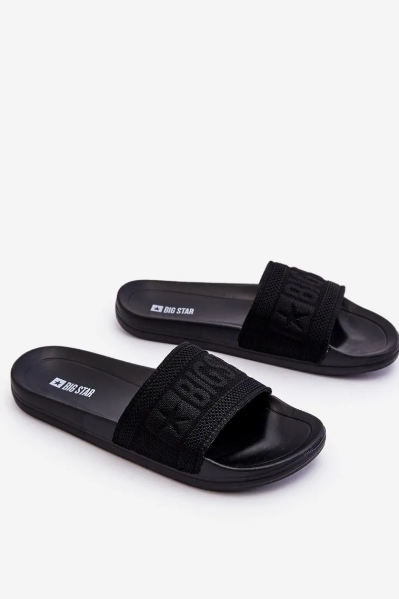 Discount Damskie Modne Klapki Big Star LL274A158 Czarne Damskie Klapki Damskie Big Star|Klapki Damskie Klasyczne
