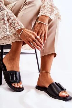 Discount Damskie Modne Klapki Na Lato Czarne Sylvia Damskie Klapki Damskie Klasyczne