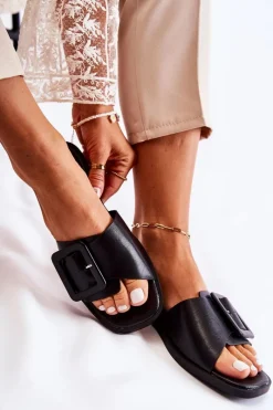 Discount Damskie Modne Klapki Na Lato Czarne Sylvia Damskie Klapki Damskie Klasyczne