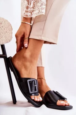 Discount Damskie Modne Klapki Na Lato Czarne Sylvia Damskie Klapki Damskie Klasyczne