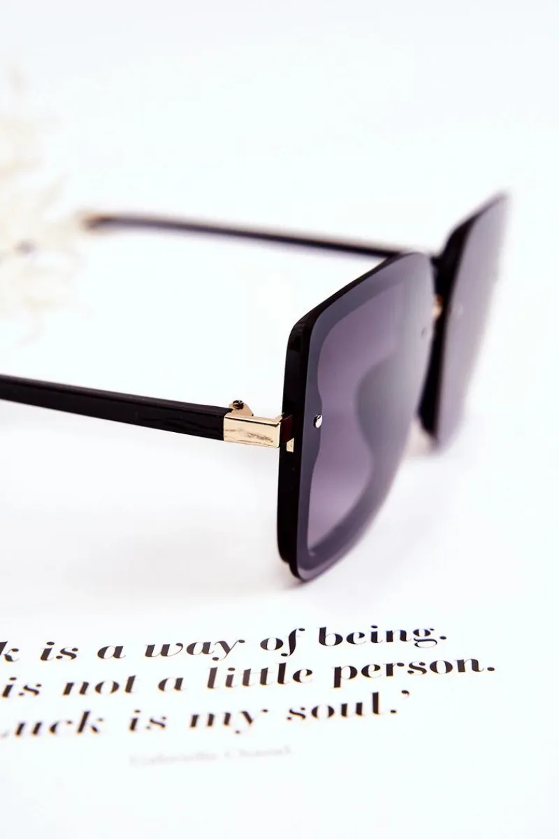 Best Damskie Modne Okulary Przeciwsłoneczne V130045 Czarne Okulary