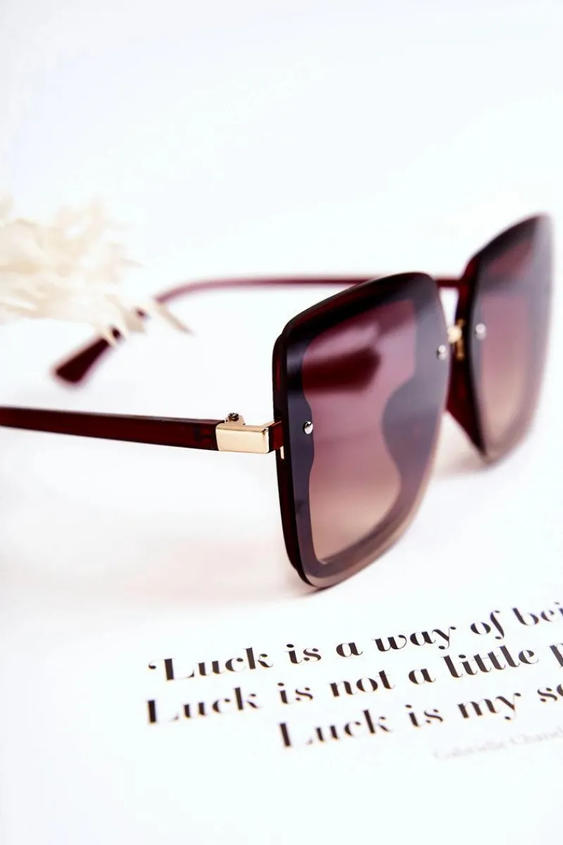 Okulary>Boto Damskie Modne Okulary Przeciwsłoneczne V130045 Brązowe