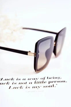 Okulary>Boto Damskie Modne Okulary Przeciwsłoneczne V130045 Czarno-Złote