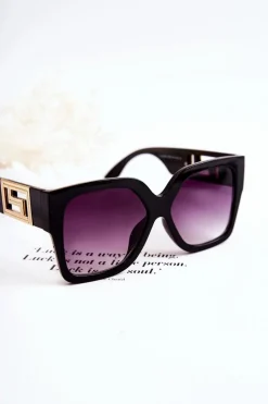 Discount Boto Damskie Modne Okulary Przeciwsłoneczne V120045 Czarno-Złote