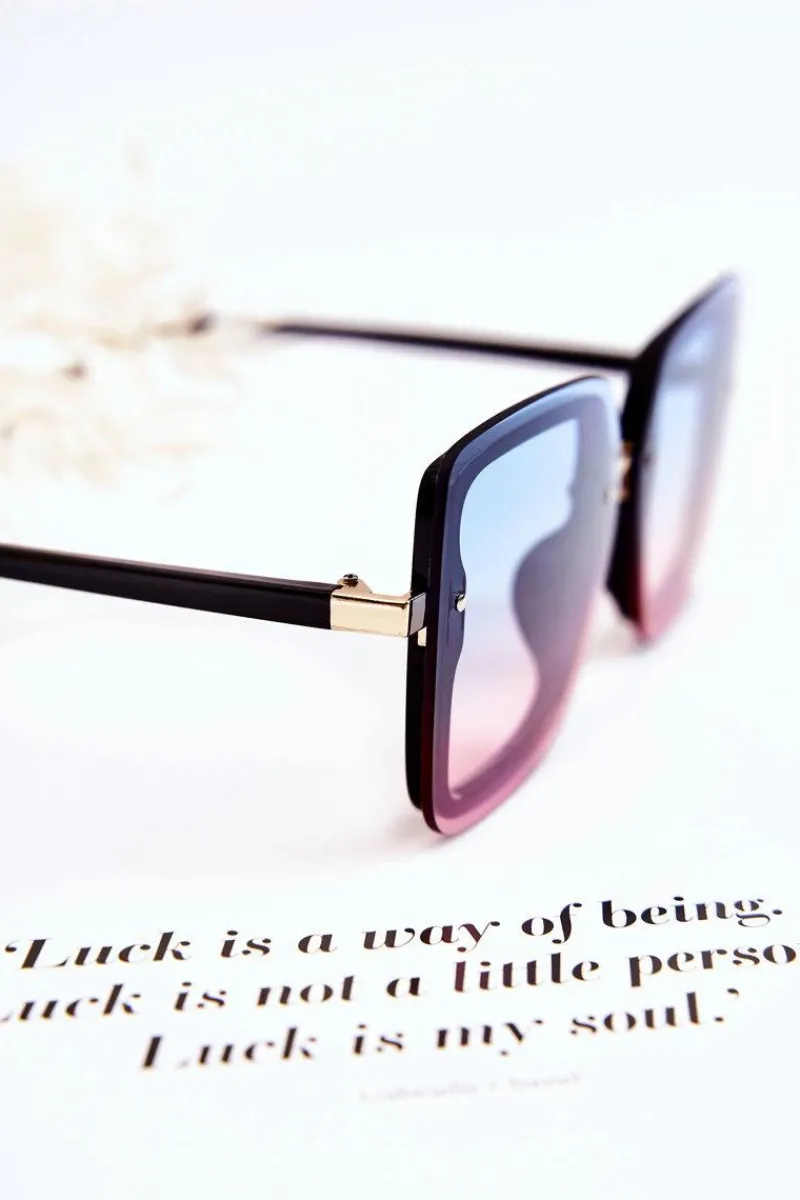 New Boto Damskie Modne Okulary Przeciwsłoneczne V130045 Niebiesko-Różowe