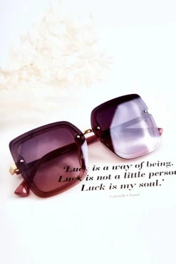 Sale Boto Damskie Modne Okulary Przeciwsłoneczne V130045 Fioletowe