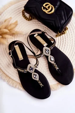 Sandały Płaskie><noscript><img width=