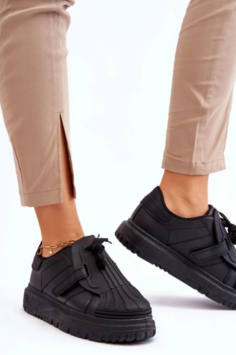 Best Boto Damskie Modne Sportowe Buty Czarne Genesis