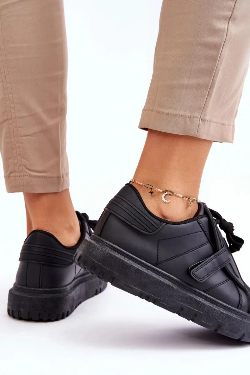 Best Boto Damskie Modne Sportowe Buty Czarne Genesis