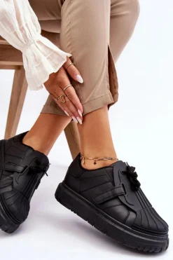 Best Boto Damskie Modne Sportowe Buty Czarne Genesis