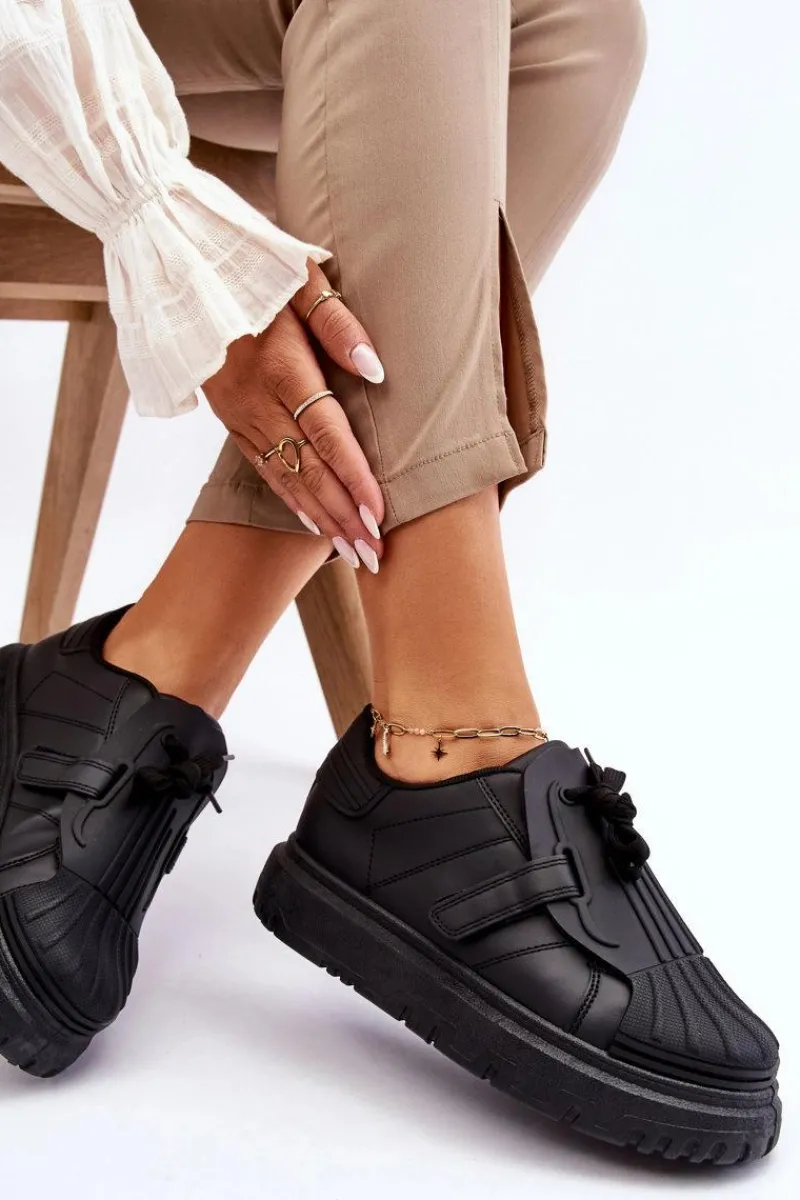 Best Boto Damskie Modne Sportowe Buty Czarne Genesis