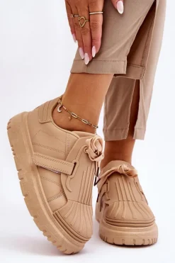 Online Damskie Modne Sportowe Buty Beżowe Genesis Damskie Sneakersy Damskie