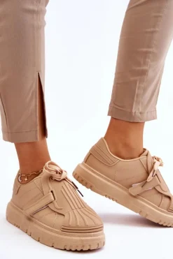 Online Damskie Modne Sportowe Buty Beżowe Genesis Damskie Sneakersy Damskie