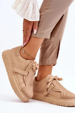 Online Damskie Modne Sportowe Buty Beżowe Genesis Damskie Sneakersy Damskie