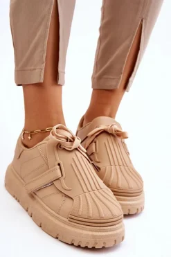 Online Damskie Modne Sportowe Buty Beżowe Genesis Damskie Sneakersy Damskie