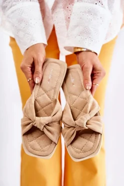 New Damskie Modne Zamszowe Klapki Beżowe Lorrie Damskie Klapki Damskie Klasyczne