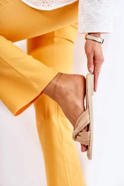 New Damskie Modne Zamszowe Klapki Beżowe Lorrie Damskie Klapki Damskie Klasyczne