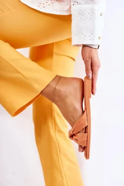 Hot Damskie Modne Zamszowe Klapki Pomarańczowe Lorrie Damskie Klapki Damskie Klasyczne