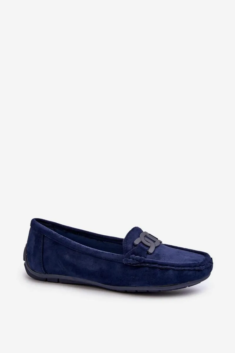 New Damskie Modne Zamszowe Mokasyny Granatowe Rabell Damskie Loafersy Damskie|Mokasyny Damskie Zamszowe