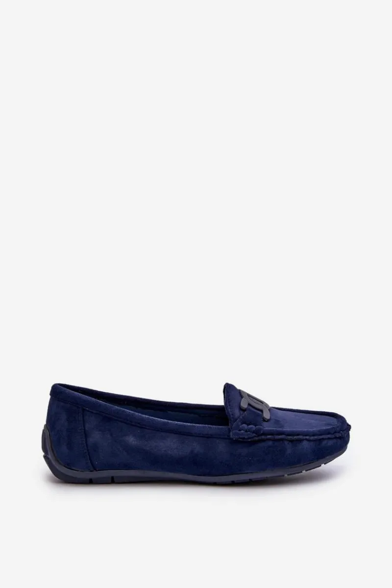 New Damskie Modne Zamszowe Mokasyny Granatowe Rabell Damskie Loafersy Damskie|Mokasyny Damskie Zamszowe