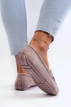 Mokasyny Damskie Zamszowe></noscript>Boto Damskie Modne Zamszowe Mokasyny Fioletowe Rabell Fioletowy