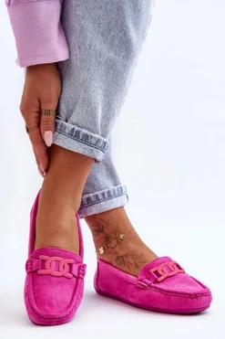 Loafersy Damskie|Mokasyny Damskie Zamszowe></noscript>Boto Damskie Modne Zamszowe Mokasyny Różowe Rabell Różowy