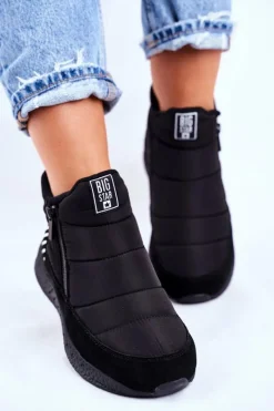 Online Big Star Shoes Damskie Młodzieżowe Śniegowce Big Star Czarne GG274470