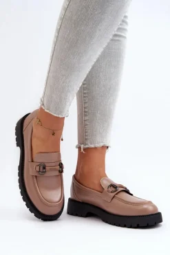 Loafersy Damskie|Mokasyny Damskie Skórzane><noscript><img width=