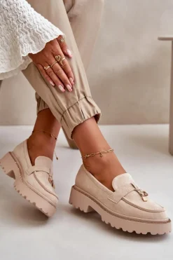 Mokasyny Na Platformie|Mokasyny Damskie Zamszowe><noscript><img width=