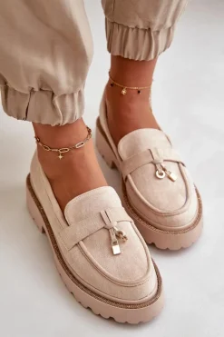 Mokasyny Na Platformie|Mokasyny Damskie Zamszowe><noscript><img width=