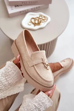 Mokasyny Na Platformie|Mokasyny Damskie Zamszowe><noscript><img width=