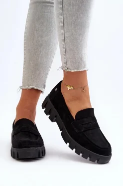 Mokasyny Damskie Zamszowe><noscript><img width=