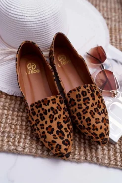 Discount Damskie Mokasyny Lu Boo Leopard Magnus Damskie Mokasyny Damskie Zamszowe