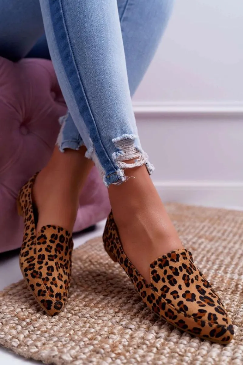 Discount Damskie Mokasyny Lu Boo Leopard Magnus Damskie Mokasyny Damskie Zamszowe