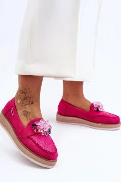 Mokasyny Na Platformie|Mokasyny Damskie Zamszowe><noscript><img width=