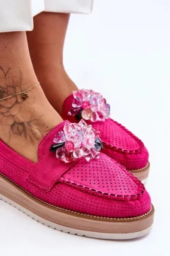 Mokasyny Na Platformie|Mokasyny Damskie Zamszowe><noscript><img width=