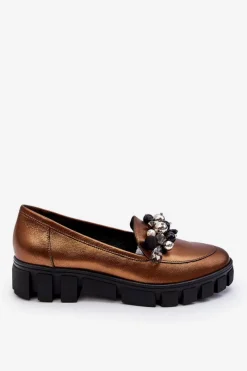 Mokasyny Damskie Skórzane|Mokasyny Na Platformie><noscript><img width=