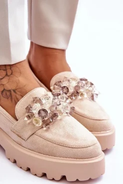 Mokasyny Damskie Zamszowe|Mokasyny Na Platformie><noscript><img width=