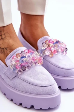 Mokasyny Na Platformie|Mokasyny Damskie Zamszowe><noscript><img width=