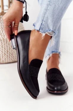 Hot Buty Sergio Leone Damskie Mokasyny Sergio Leone PB255 Czarne