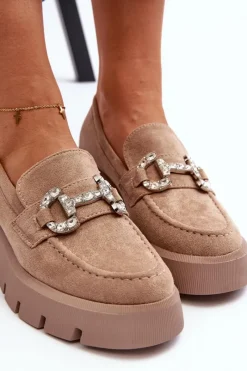 Mokasyny Na Platformie|Mokasyny Damskie Zamszowe><noscript><img width=